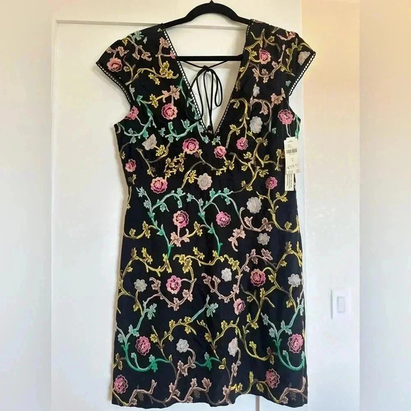 Beautiful new short black embroidered Anthropologie Dress. - Picture 2 of 5